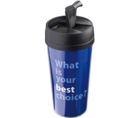 Thermal mug with paper inlay